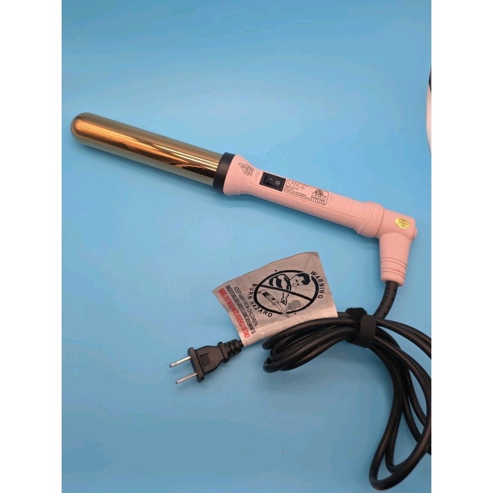 Lange Hair Curling Wand & Glove HT015B Curling Iron 1 Inch Blush Pink